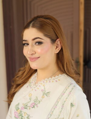 Pearl Blossom: Pastel Embroidered Lace Ensemble