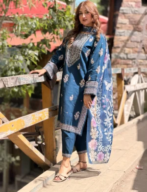 Prussian Grace: Cross-Stitch Embroidered Ensemble